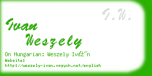 ivan weszely business card